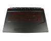 95717C72EC06 Original MSI Tastatur inkl. Topcase DE (deutsch) schwarz/schwarz mit Backlight rote Hintergrundbeleuchtung