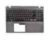9Z.N8QBC.J0G Original Acer Tastatur inkl. Topcase DE (deutsch) schwarz/silber mit Backlight