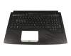 AEBKLG00010 Original Quanta Tastatur inkl. Topcase DE (deutsch) schwarz/schwarz mit Backlight