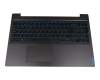 AM1B4000100 Original Lenovo Tastatur inkl. Topcase PO (portugiesisch) schwarz/blau/schwarz mit Backlight