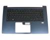 Acer Swift 3 (SF314-52) Original Tastatur inkl. Topcase DE (deutsch) schwarz/blau mit Backlight