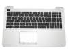 Asus A555LB Original Tastatur inkl. Topcase US (englisch) schwarz/silber