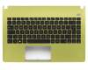 Asus F401A Original Tastatur inkl. Topcase DE (deutsch) schwarz/grün