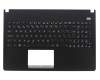 Asus F501A Original Tastatur inkl. Topcase ES (spanisch) schwarz/schwarz