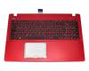 Asus F550VB Original Tastatur inkl. Topcase DE (deutsch) schwarz/rot