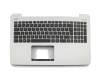 Asus F555UB Original Tastatur inkl. Topcase DE (deutsch) schwarz/silber