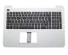 Asus K555LA Original Tastatur inkl. Topcase FR (französisch) schwarz/silber