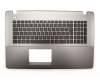 Asus R751LB Original Tastatur inkl. Topcase FR (französisch) schwarz/silber