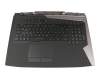 Asus ROG G703GXR Original Tastatur inkl. Topcase DE (deutsch) schwarz/schwarz mit Backlight - mit Lautsprechern -