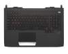 Asus ROG G751JM Original Tastatur inkl. Topcase IT (italienisch) schwarz/schwarz mit Backlight