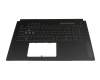 Asus TUF Gaming F17 FX707ZV Original Tastatur DE (deutsch) schwarz/transparent mit Backlight