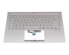 Asus UX433FA Original Tastatur inkl. Topcase DE (deutsch) silber/silber mit Backlight