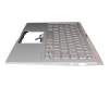 Asus UX433FA Original Tastatur inkl. Topcase DE (deutsch) silber/silber mit Backlight