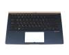 Asus UX433FA Original Tastatur inkl. Topcase RU (russisch) schwarz/blau mit Backlight