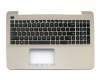 Asus VivoBook F555BA Original Tastatur inkl. Topcase US (englisch) schwarz/champagner