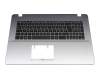 Asus VivoBook F705QA Original Tastatur inkl. Topcase DE (deutsch) schwarz/silber mit Backlight