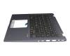 Asus VivoBook Flip 14 TP412FA Original Tastatur inkl. Topcase DE (deutsch) schwarz/blau mit Backlight