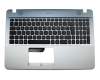 Asus VivoBook Max R541UA Original Tastatur inkl. Topcase DE (deutsch) schwarz/silber