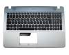 Asus VivoBook Max X541SC Original Tastatur inkl. Topcase DE (deutsch) schwarz/silber