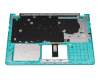 Asus VivoBook S15 S530UA Original Tastatur inkl. Topcase DE (deutsch) schwarz/türkis mit Backlight