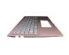 Asus VivoBook S15 S532FA Original Tastatur inkl. Topcase DE (deutsch) silber/pink mit Backlight