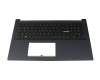 Asus X1704VA Original Tastatur inkl. Topcase DE (deutsch) schwarz/schwarz mit Backlight