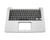 Asus X302UJ Original Tastatur inkl. Topcase FR (französisch) schwarz/silber