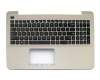 Asus X555LB-XO294D Original Tastatur inkl. Topcase US (englisch) schwarz/champagner