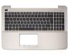 Asus X555LD Original Tastatur inkl. Topcase DE (deutsch) schwarz/gold