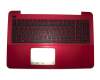 Asus X555LJ Original Tastatur inkl. Topcase DE (deutsch) schwarz/rot