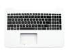 Asus X555LN Original Tastatur inkl. Topcase US (englisch) schwarz/weiß