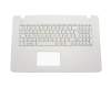 Asus X751LDV Original Tastatur inkl. Topcase FR (französisch) weiß/weiß
