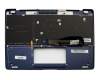 Asus ZenBook 3 UX390UA Original Tastatur inkl. Topcase DE (deutsch) blau mit Backlight