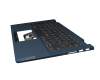 C550-14 Main Original Lenovo Tastatur inkl. Topcase DE (deutsch) dunkelgrau/blau mit Backlight blau