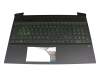 DD2141 Original HP Tastatur inkl. Topcase DE (deutsch) schwarz/schwarz mit Backlight