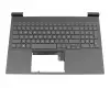 DD22C1 Original HP Tastatur inkl. Topcase DE (deutsch) schwarz/schwarz mit Backlight (RTX-Grafikkarte)