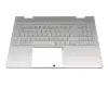DJM20A11S001013 Original HP Tastatur inkl. Topcase DE (deutsch) silber/silber mit Backlight (DSC Grafik)