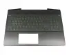 FA28B000H00 Original HP Tastatur inkl. Topcase DE (deutsch) schwarz/grün/schwarz mit Backlight