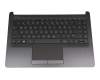 HP 14-dk0000 Original Tastatur inkl. Topcase DE (deutsch) schwarz/schwarz