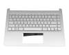 HP 14s-fq2000 Original Tastatur inkl. Topcase DE (deutsch) silber/silber