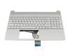 HP 15s-eq1000 Original Tastatur inkl. Topcase DE (deutsch) silber/silber mit Backlight