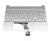 HP 15s-eq2000 Original Tastatur inkl. Topcase DE (deutsch) silber/silber mit Backlight