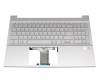 HP 15s-fq3000 Original Tastatur inkl. Topcase DE (deutsch) silber/silber mit Backlight