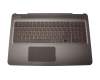 HP Omen 15-ax000 Original Tastatur inkl. Topcase DE (deutsch) grau/grau mit Backlight