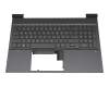 HP Omen 16-c0000 Original Tastatur inkl. Topcase DE (deutsch) grau/grau mit Backlight