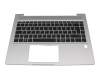 HP ProBook 445 G7 Original Tastatur inkl. Topcase DE (deutsch) schwarz/silber mit Backlight (Heatshield)