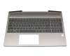 HP ZBook 15u G3 Original Tastatur inkl. Topcase DE (deutsch) grau/grau mit Backlight