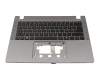 JYCZFBC Original Acer Tastatur inkl. Topcase DE (deutsch) schwarz/grau mit Backlight
