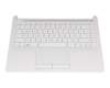 L15609-041 Original HP Tastatur inkl. Topcase DE (deutsch) weiß/weiß
