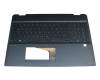 L38265-041 Original HP Tastatur inkl. Topcase DE (deutsch) schwarz/blau mit Backlight